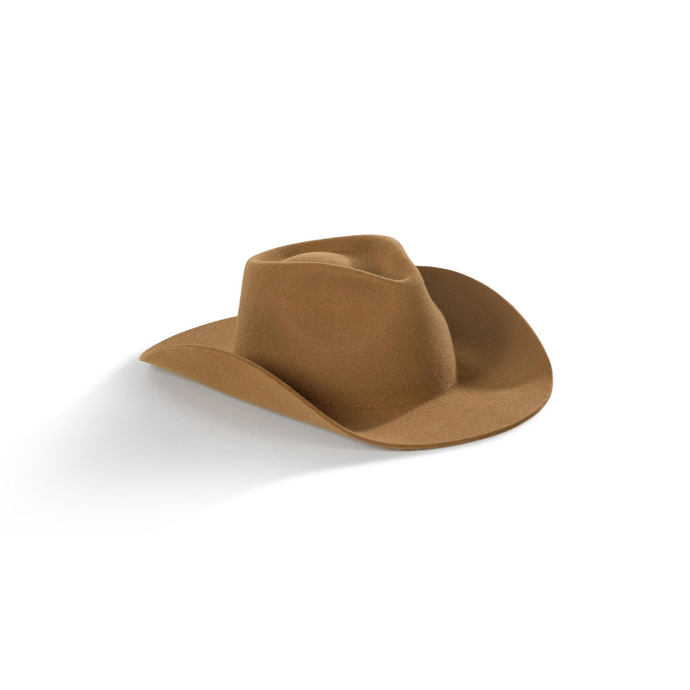 The Rodeo Bombay Brown Cowboy hat. The Rodeo Smooth Shadow Fedora hat. Fedora hat styles. Wool Hat Styles.