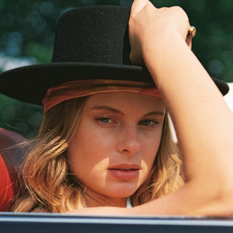 The Bullfighter Black Pearl Hat. The Bullfighter Black Pearl Black Hat. Unique Hat. Statement Hat. Stylish Hat.