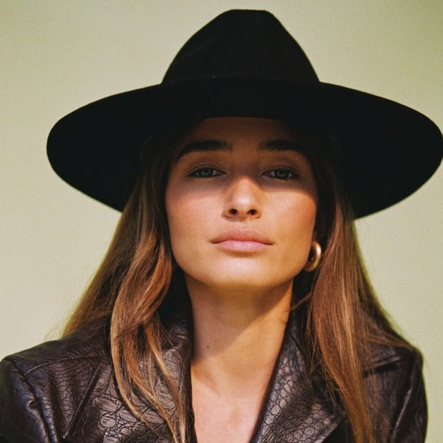 The Iconic Black Pearl Black Wool Fedora Hat, Black Wool Hats, Wool Hats Style