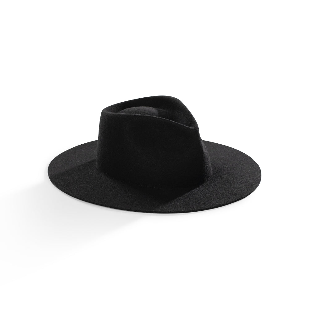 The Iconic Black Pearl Black Wool Fedora Hat, Black Wool Hats, Wool Hats Style